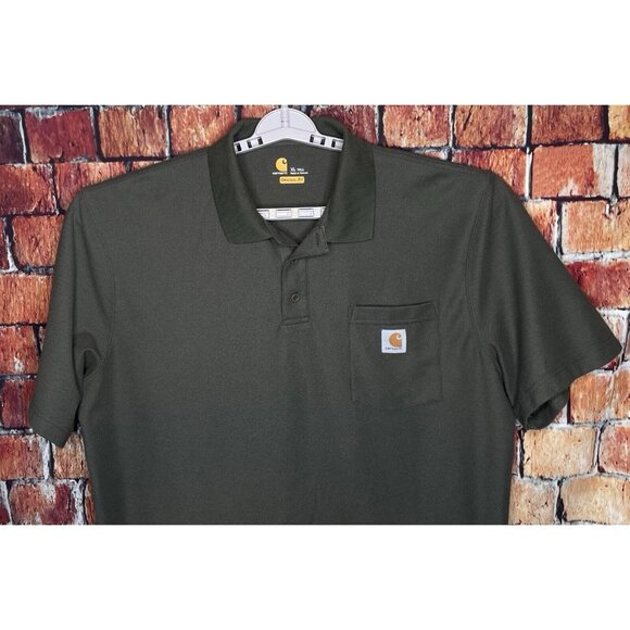 Carhartt Other - Carhartt Original Fit Collared Green Mens XL Tall Short Sleeve Polo Shirt Pocket